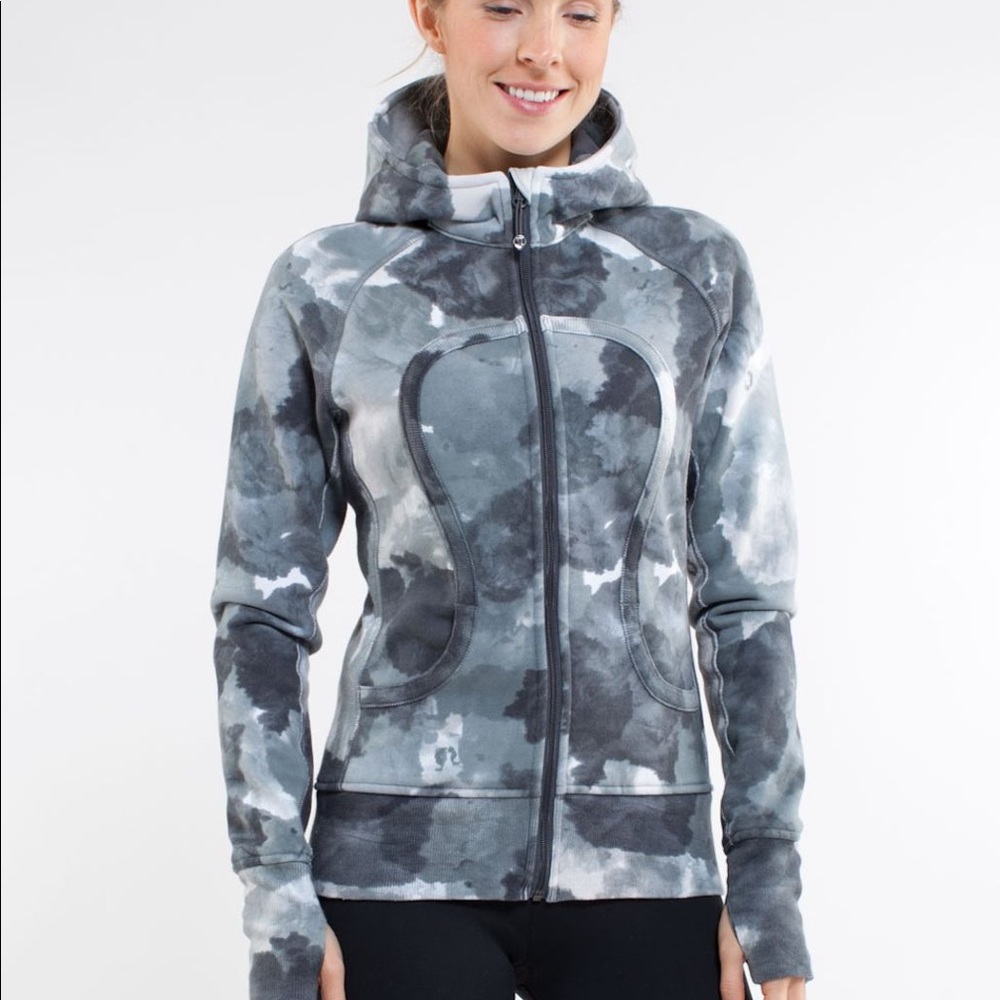 Lululemon Scuba Hoodie Coal Tinted Canvas, Size 4